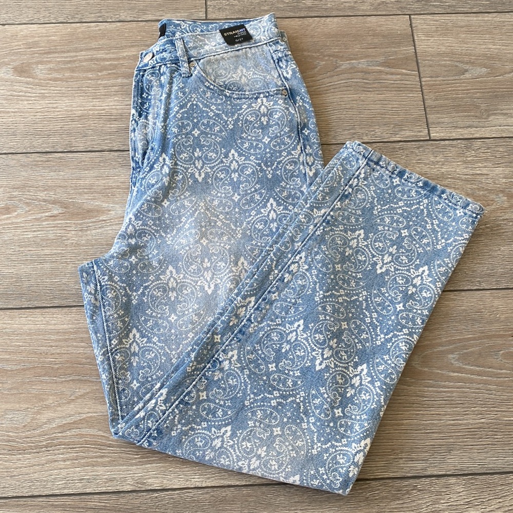 NWT Simple Society paisley faded denim size 5 & size 11